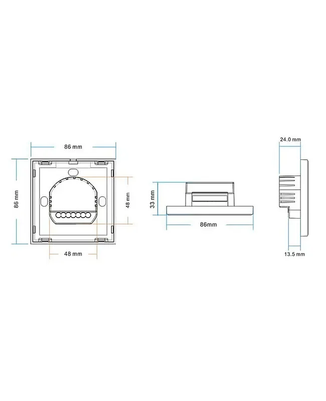 4G RF Single Zone Wall Panel LED Remote Control detail 07
