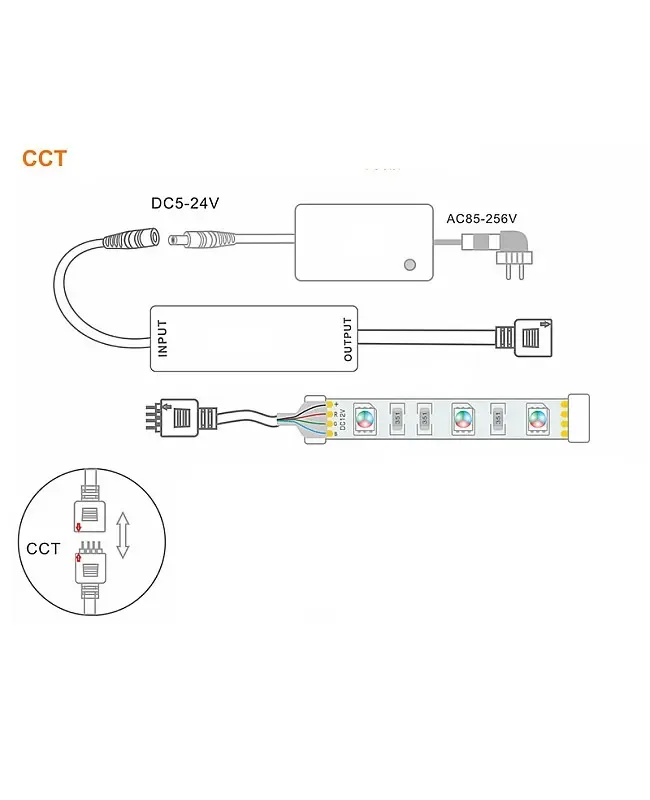Mini Inline CCT Tunable White LED Strip Controllers detail 07
