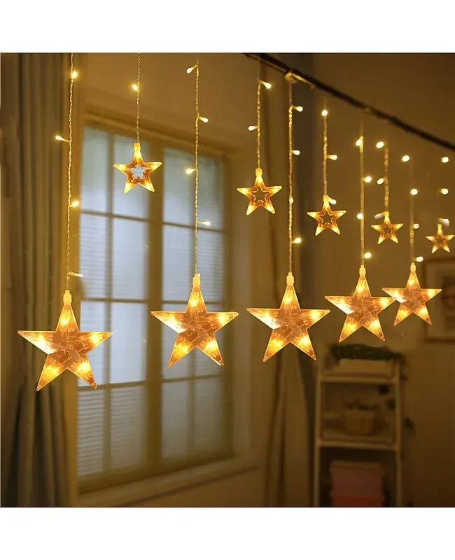 12PCS Big Star 220V LED Curtain Light detail 07