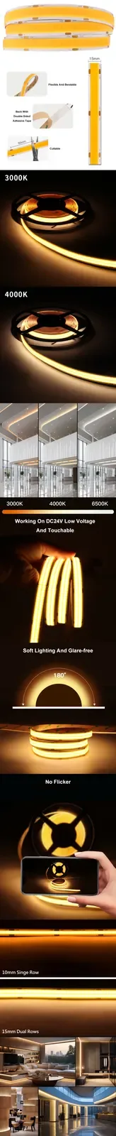 15MM Bright High Power COB LED Strips 24V detail 11