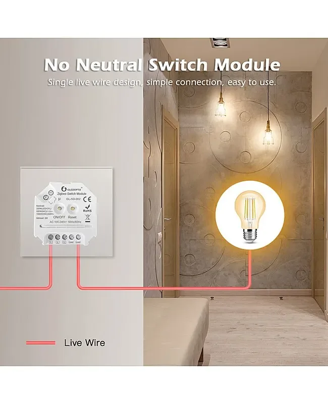 Zigbee 3.0 NO Neutral Smart Switch detail 05