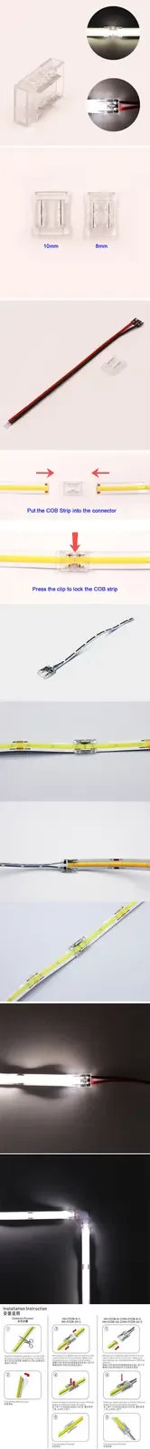 Solderless COB LED Connector For Single Color Strip Lights detail 08