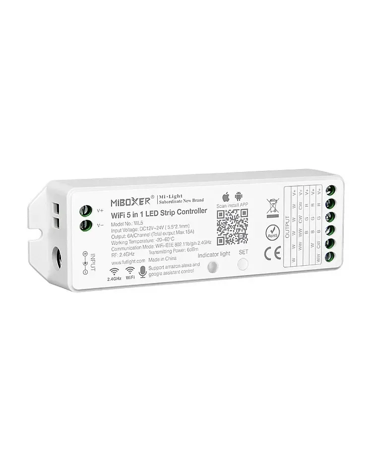 5 In 1 Home Assistant WiFi LED Controller / product image