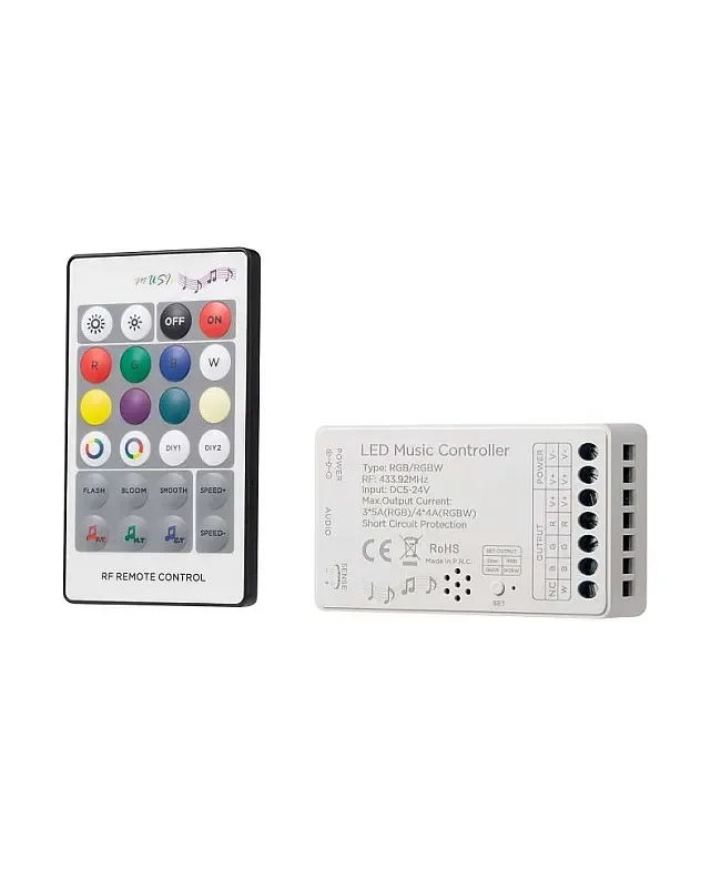 DC5V 24V 384W LED Music Controller For RGB/RGBW detail 03