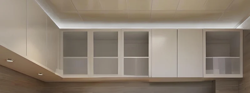 Reference illustration of an indirect LED strip wash above cabinets