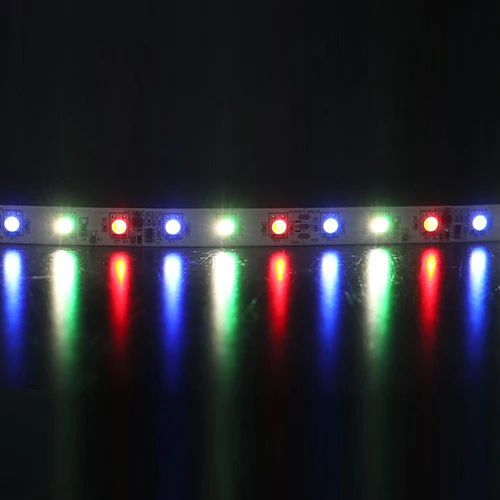 Reference diagram showing a 24 V addressable LED strip and its control path