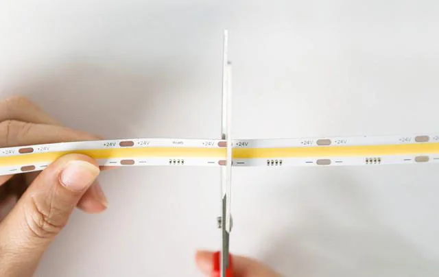 Reference COB LED strip cut position and circuit section