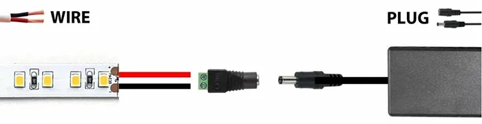Reference diagram of a low-voltage LED power connection