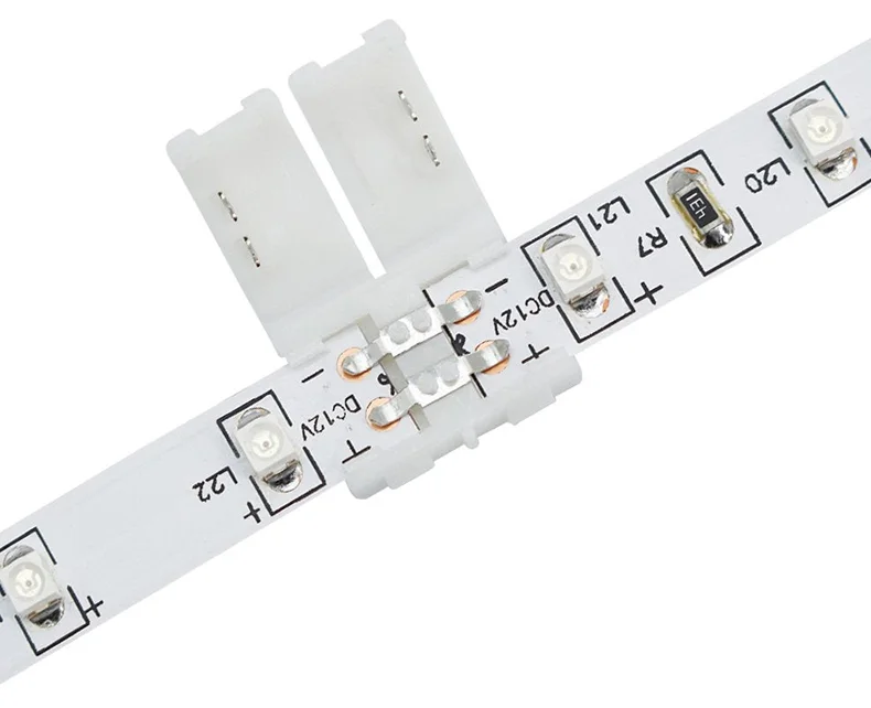 Reference collection of LED strip connector types