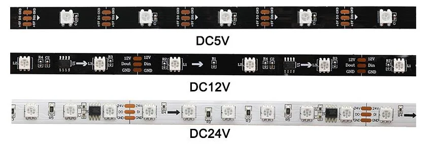 Reference comparison of common low-voltage LED strip choices