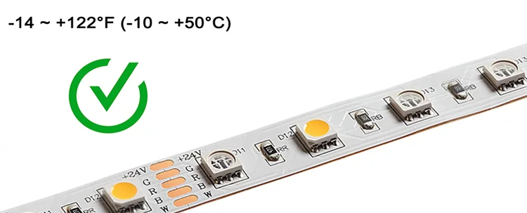 Referenzdiagramm zu den Betriebstemperaturbedingungen eines LED-Streifens