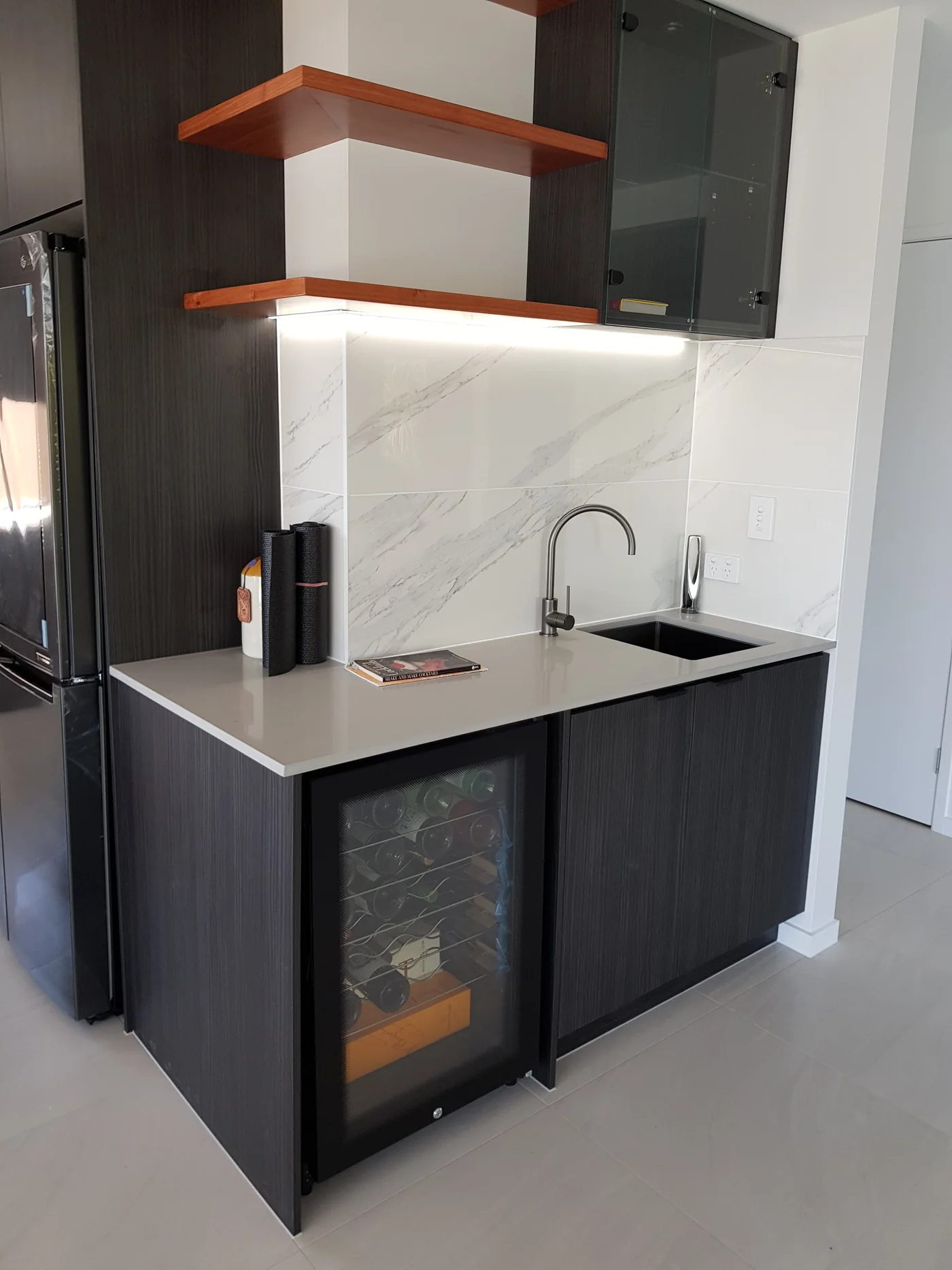 Warm architectural LED lighting in a modern smart-home interior